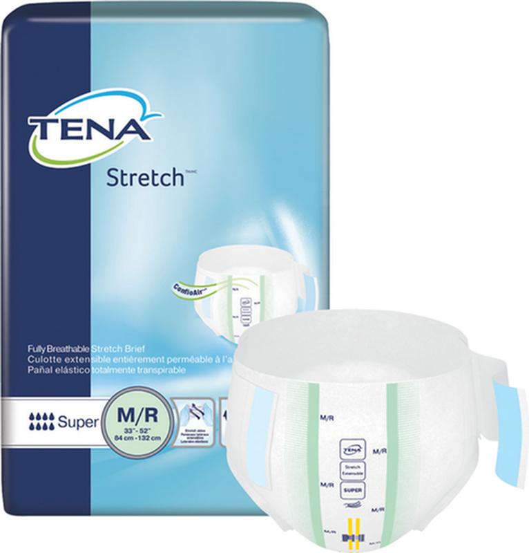 Tena Proskin Stretch Super Brief, Medium/Large Size 33in-52in Heavy Item