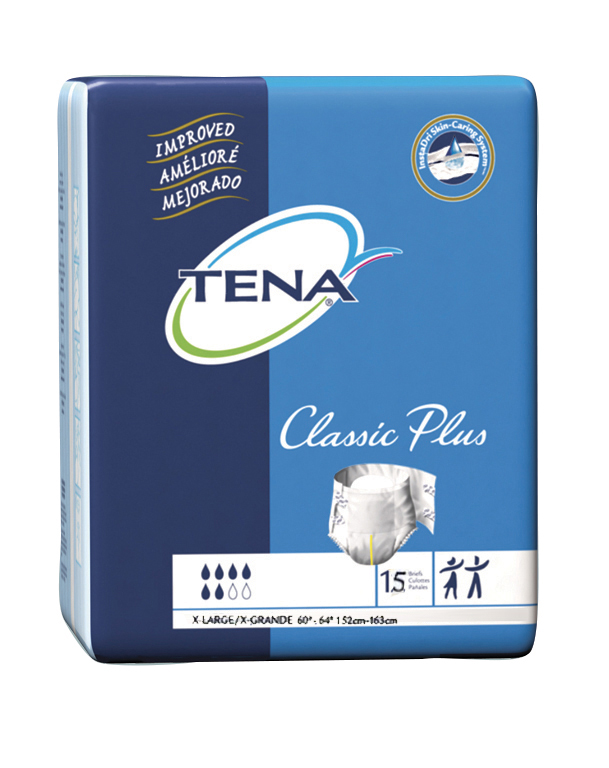 Tena Classic Plus Brief, X-Lrg Size, 60in-64in Heavy Item