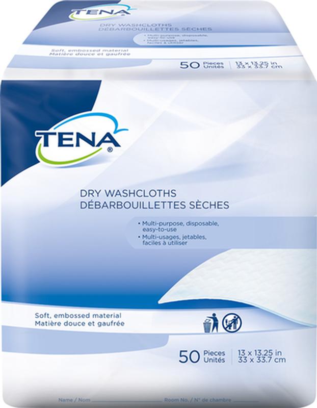 Tena Cliniguard Multi-Purpose Disposable Dry Washcloths