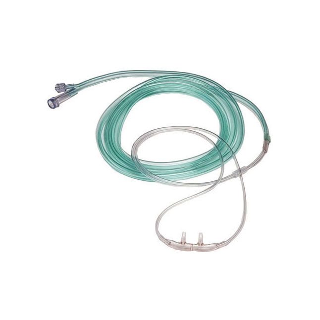 Divided Cannula, Adult, W/ 7' Oxygen/Co2 Line, Male Luer Lock