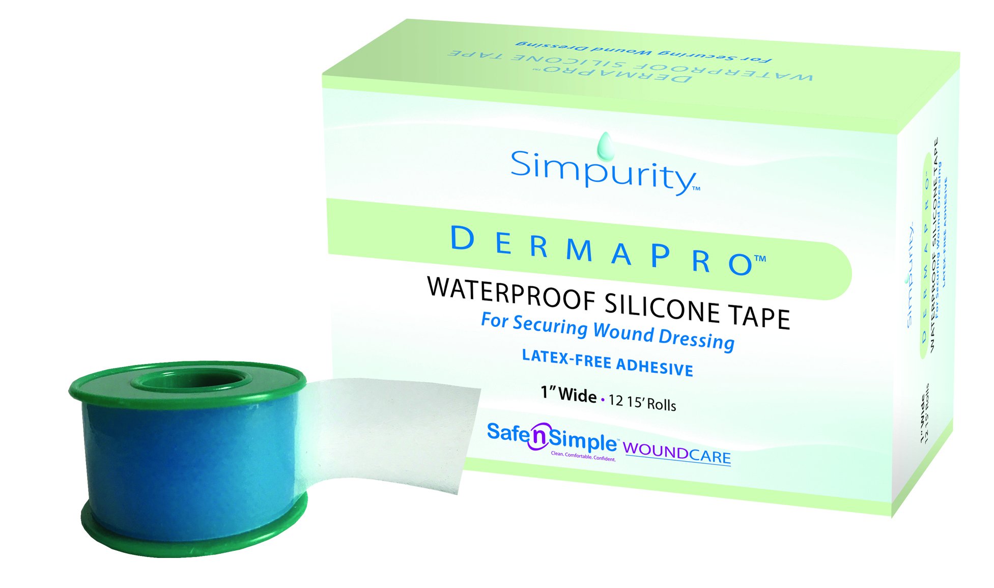 Dermapro Tape 1" X 15ft Silicone Waterproof
