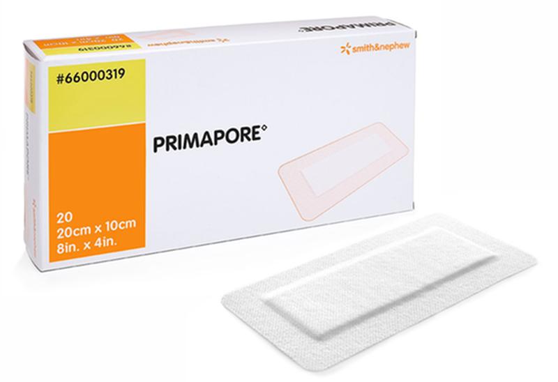 Primapore Low-Adherent Post-Op Island Dressing, Size 25cm X 10cm