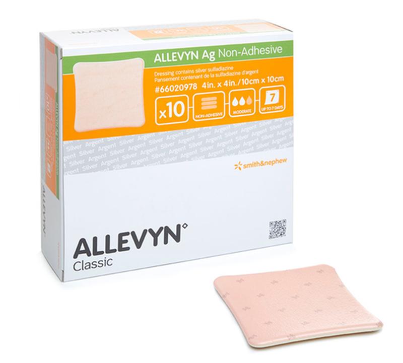 Allevyn Ag Non-Adhesive Dressing, Size 10cm X 10cm