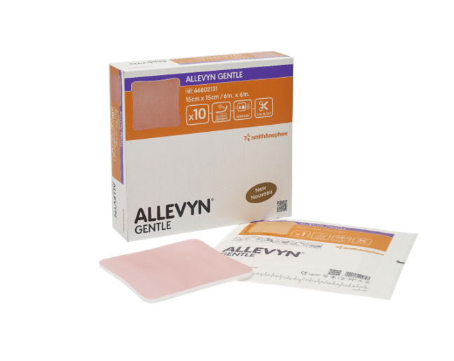 Allevyn Gentle Adhesive Foam Dressing 5cmx5cm Sensitive Skin Latex-Free