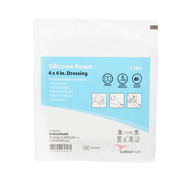 Foam Dressing 8x8" Sterile W/ Gentle Silicone Adhesive & Protective Film Backing