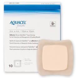 Aquacel Adhesive Foam Hydrofiber Dressing 10cmx10cm (4"X4") Sterile