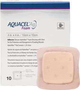Foam Dressing With Silver Aquacel Ag Extra 10cmx10cm(4"X4") Sterile
