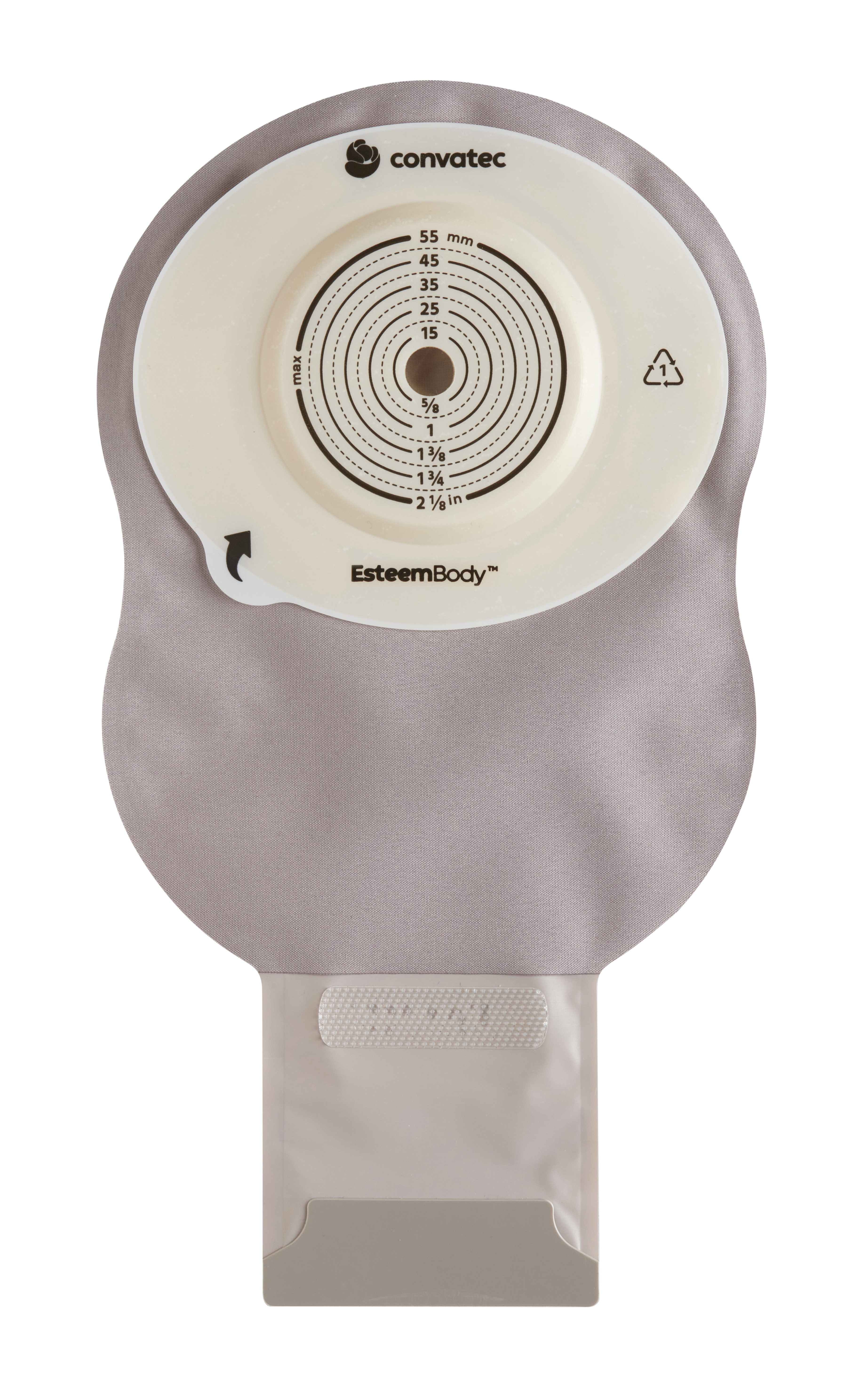 Esteem Body Drainable Pouch Opaque W/Window/Filter Durahesive Ctf-10-55mm 7mm-Cd 30mm-Tl