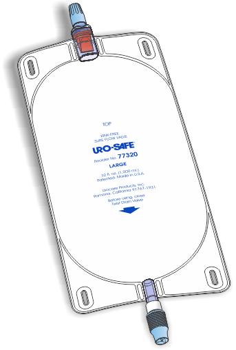 Uro-Safe Disposable Vinyl Leg Bag With Twist Drain Valve, Size 32 Oz (Large)
