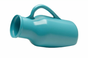 Urinal Male Plastic W/ Handle 1 1/4qt Blue Graduated Autoclaveable